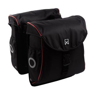 Dubbele Bagagetas 300 Flexibel Zwart/Rood