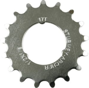 KETTINGWIEL FIETS 17T VLAK CHROOM